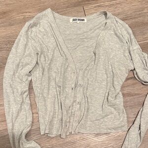 Joah Brown Light Gray Button Down Shirt